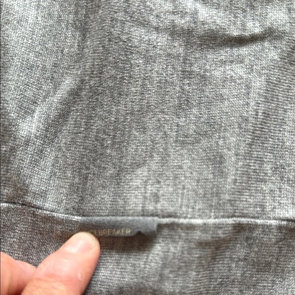 Icebreaker merino - bodyfit 260 - XL Men Gray and Green Half-Zip Sweater - Picture 3 of 7